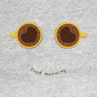 "Good Morning" Coffee Designe T-Shirt